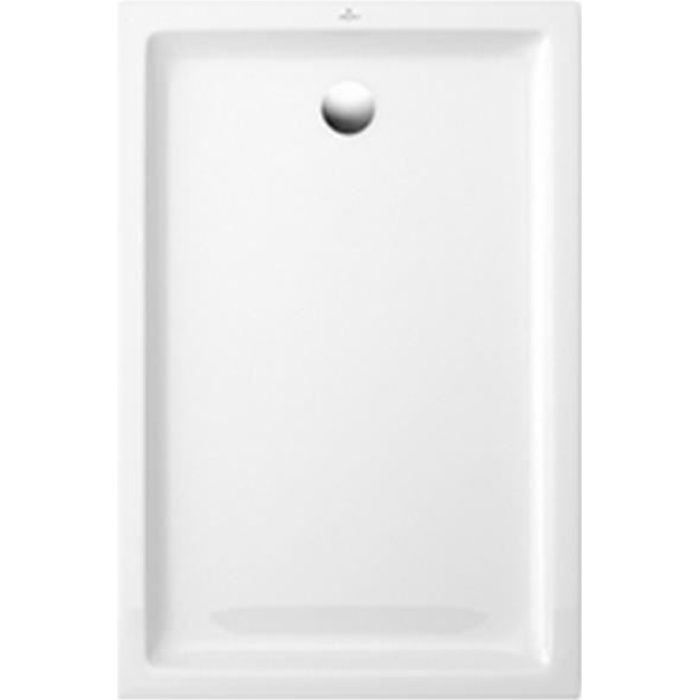 Receveur de douche rectangulaire Villeroy & Boch O.novo Plus - 100x80 cm - Email antidérapant de Classe B