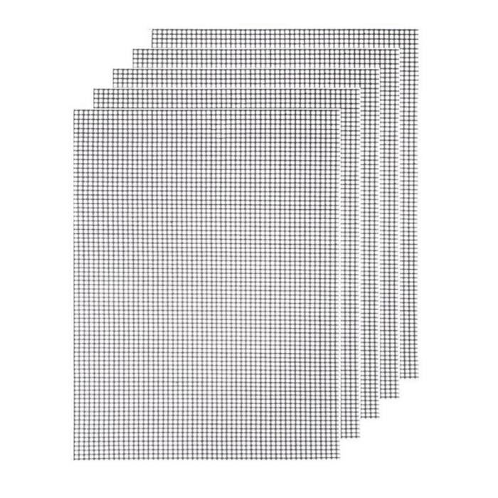 EXTSUD Lot De 5 Tapis De Cuisson Barbecue 40x32,5 Cm – Feuilles Anti-adhésives Fibre De Verre Réutilisables