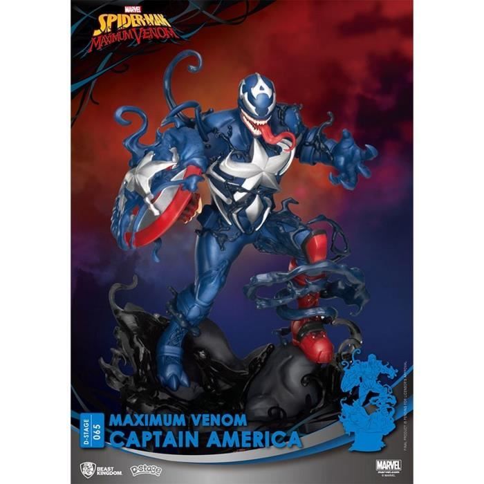 figurine marvel captain america maximum venom en pvc de 16 cm - venom - noir