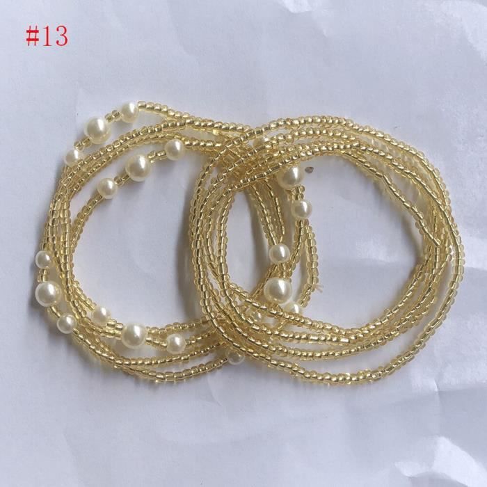 2 Pièces Ceinture Chaîne Réglable Femme - Chaîne De Taille Bohème Vintage Or Et Argent Pour Robes Jeans Costume