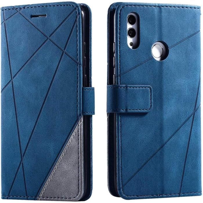 LEMAXELERS Custodia Portafoglio Per Huawei P Smart 2019 / Honor 10 Lite – Con Strass, Carta E Gatto – Flip Cover Magnetica In Pelle PU, Rosa