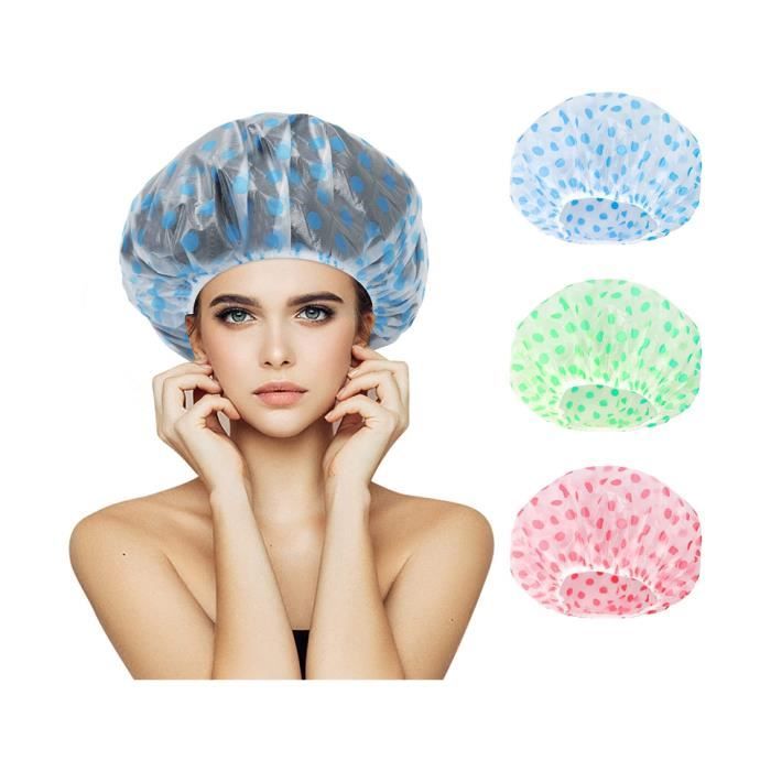 Bonnet De Douche - Femme - Réutilisable - Imperméable - Élastique