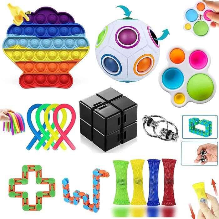 Fidget Toys Pack, Fidget Toys Anti Stress, Simple Sensory Toys, Soulager Le  Stress Et L'AnxiéTé Jouet Set Pour Enfants, Ado, Adulte - Cdiscount Jeux -  Jouets