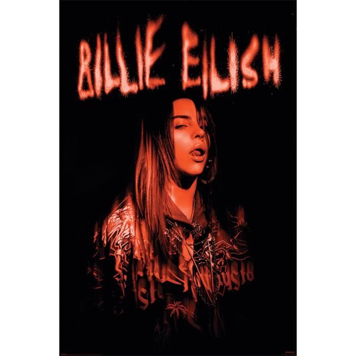 Poster Toile Billie Eilish 30x45 Cm - Style Rétro Vintage - Pour Chambre, Salon - Avec Ou Sans Cadre