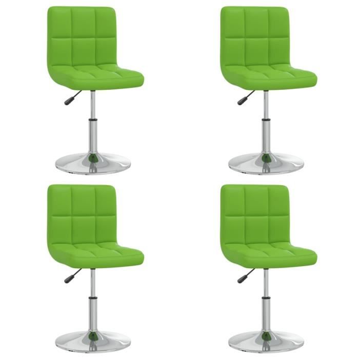 pop - market chaises de salle à manger 4 pcs vert similicuir,haut de gamme ®jhptmx®