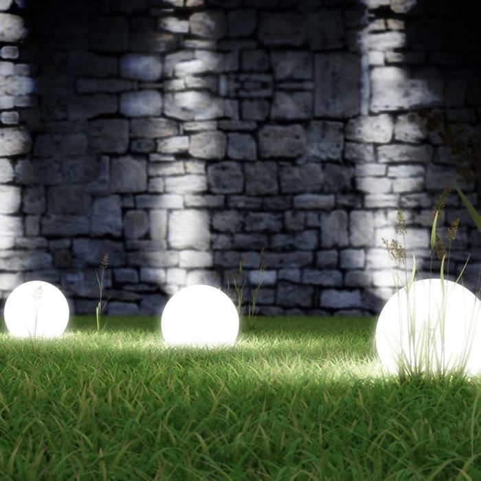 Sphere Boule Solaire Lumiere Jardin Decoration 30 Cm Achat