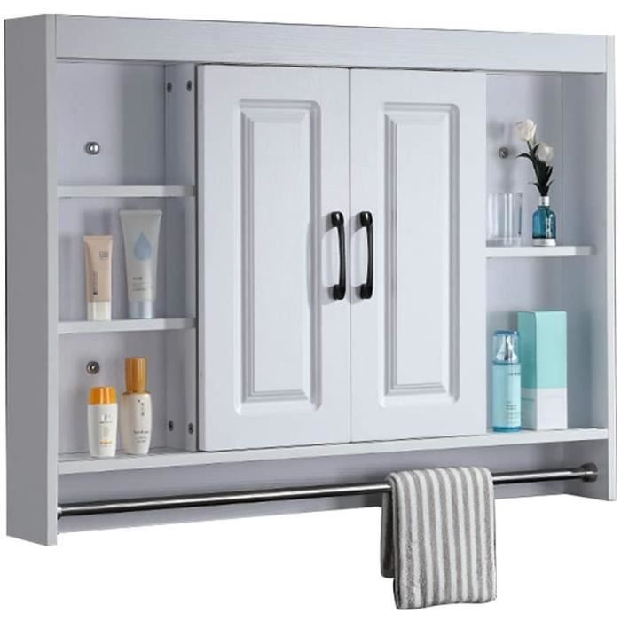 SCJ Armoire de Toilette en Bois Massif Multicouche créative avec