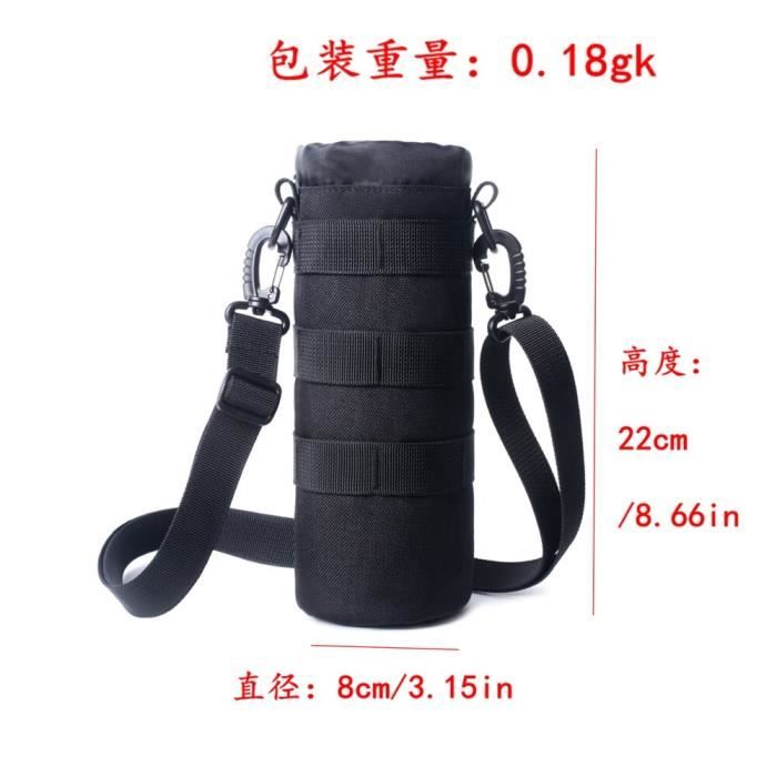 1 pièce Porte-bouteille d'eau tactique réglable avec housse