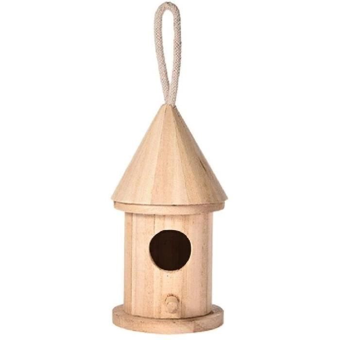 Nichoir à Oiseaux en Bois à Monter Soi-même – Nid d'oiseau en Bois à Suspendre pour Jardin, Kit de Petit Nichoir Facile à Construire, pour Les Amateurs d'oiseaux et la