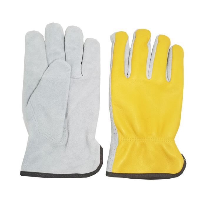 Taille XL gants de travail en cuir de vache bonne adh rence