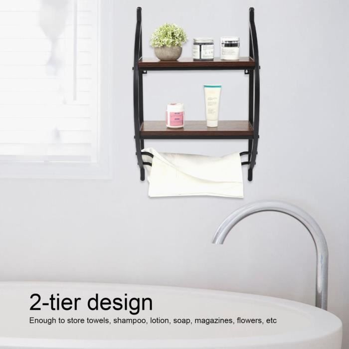 Étagère De Rangement Adhésive Pour Salle De Bain, Organisateur De Cuisine, Étagère De Douche Murale Avec Support De Téléphone Sans Perçage