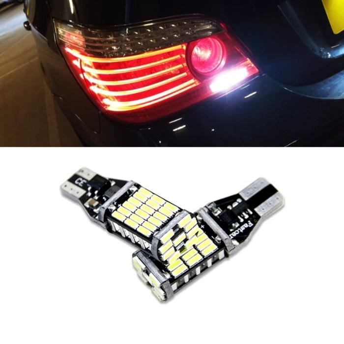 2x Canbus feu arrière LED T15 W16W ampoule LED, éclairage arrière pour BMW série 5 E60 E61 F10 F11 F07, 4014S