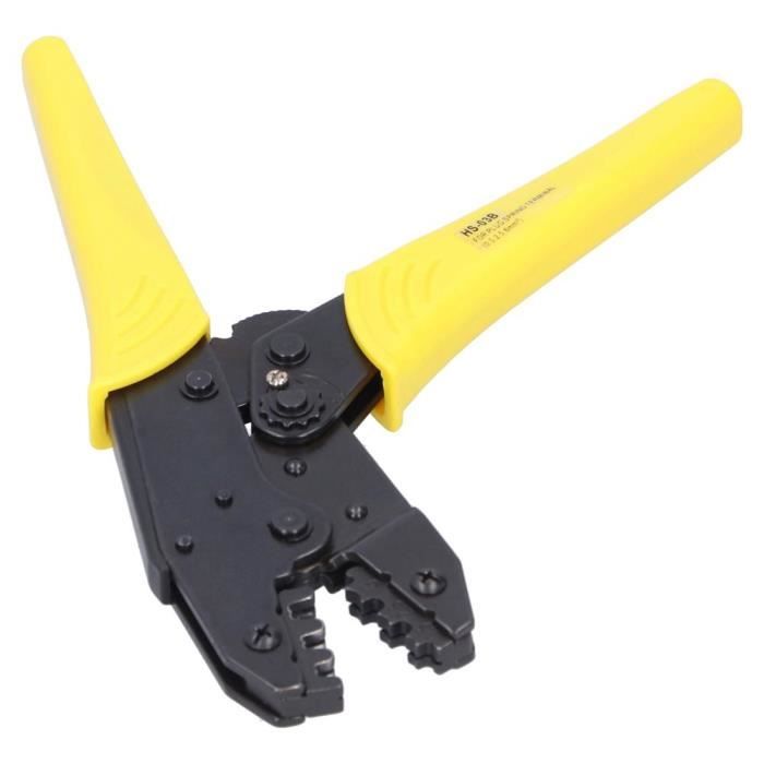 Pince à sertir HS-03B à languette non isolée auto-ajustable 1.5-6 mm2 20-10AWG, outils à main pour le câblage électrique et la connectivité