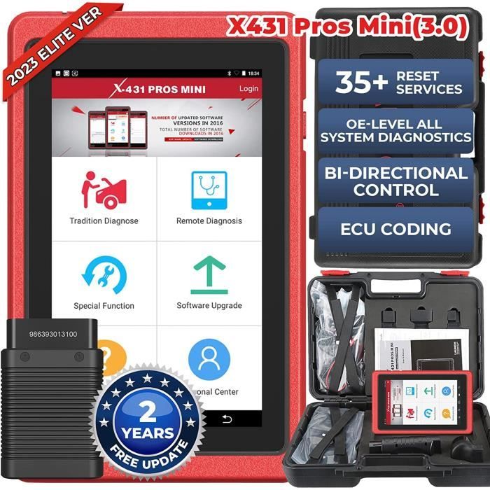 LAUNCH PROSMINI X431 Valise de Diagnostic OBD2 Scanner Bi-directional Diagnostic  Auto Multimarque en Francais - Cdiscount Auto