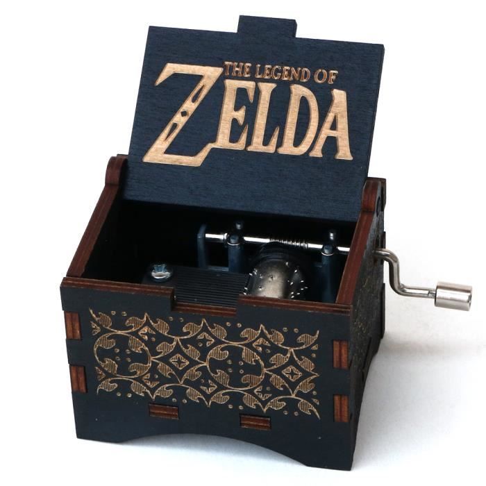 Boîte à Musique de Zelda en Bois Noir et à Manivelle pour Garçon et Fille  Cadeau de Noël et d39Anniversaire Zelda 1 Black - Cdiscount Jeux - Jouets