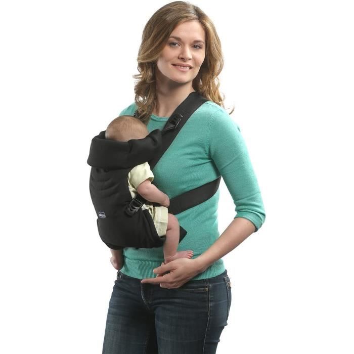 Chicco EasyFit Porte-Bébé Ergonomique - De La Naissance à 9 Kg, Face Maman Ou Face Route, Noir
