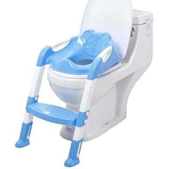 Pot éducatif 3-en-1 Bébé | Réducteur + Rehausseur Toilette | 18 Mois à 50 Kg | Avec Bouton Musical Et Sac Nettoyage