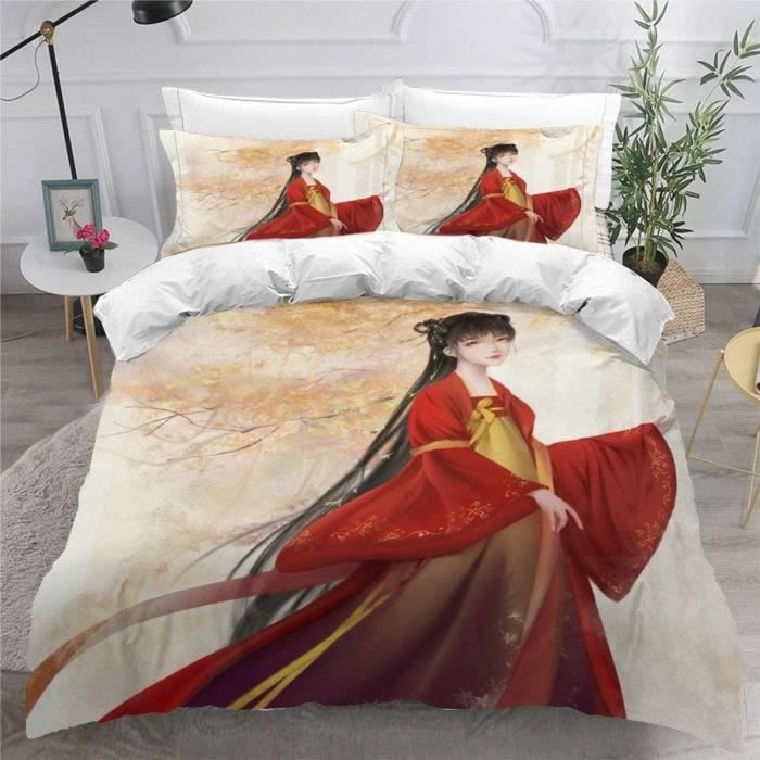 Housse de couette 240x260 cm + 2 taies d'oreiller 63x63 cm Coton Bel Or Housse de couette 240x260 cm + 2 taies d'oreiller 63x63 cm Coton Bel Or