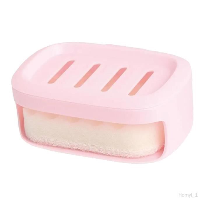 Porte-Savon Double Couche Céramique Et Acier Inox - Auto-Drainant, Pour Salle De Bain Ou Douche - 2