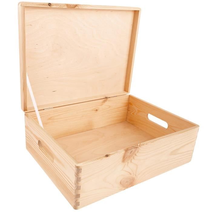 Boîtes de rangement 12 cases identiques en bois découpé pour loisirs  créatifs et scrapbooking