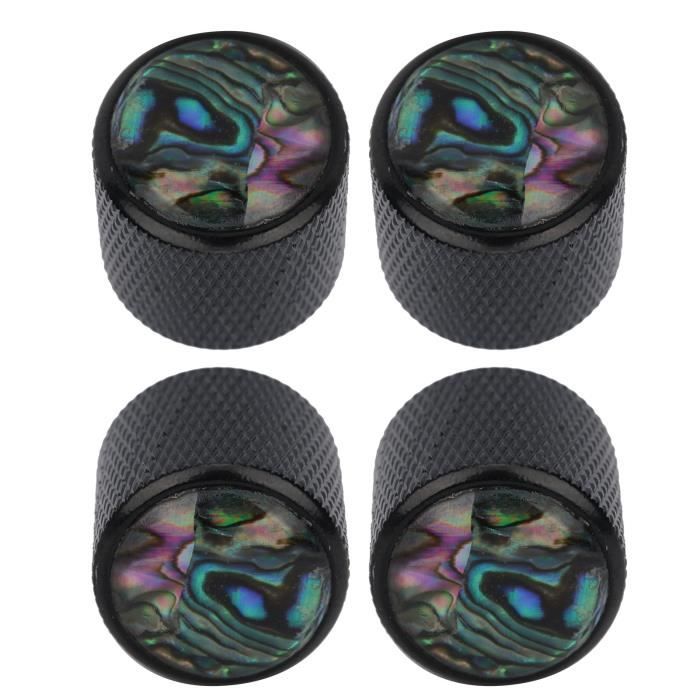 4 Boutons De Volume Pour Guitare électrique - Style Blanc/noir Ou Noir/or - Diamètre 6mm