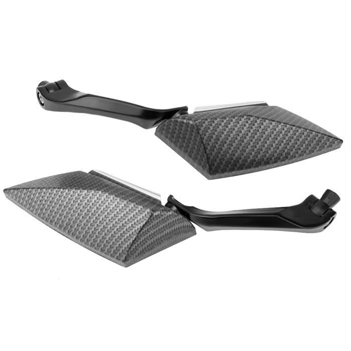 Rétroviseurs Moto 2 Pièces - Réglables, Lentille Bleu Anti-reflet, Couleurs Au Choix