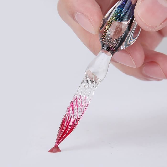 Stylo Décoratif En Verre - Design Ciel Étoilé - Numéro #1542da - Occasion (Légèrement Endommagé/sale)