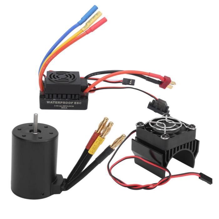 VGEBY Moteur Sans Balai RC 3650 4500KV Étanché - Accessoire Voiture RC 1/8 1/10