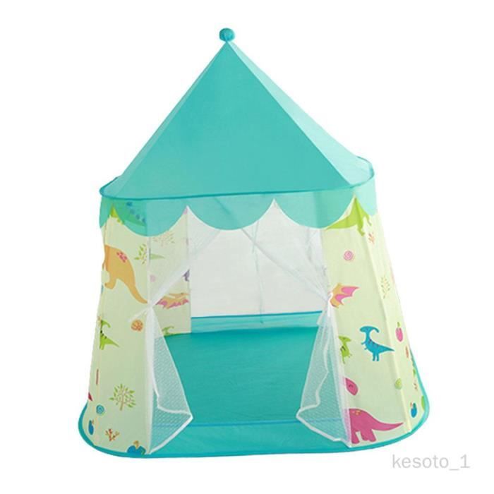 SONGMICS Tente de Jeu, Château pour Enfant, Maison de Jeu Intérieure et Extérieure, Portatif avec Sac de Transport, Cadeau, Certifiée par EN71, Bleu LPT01BU