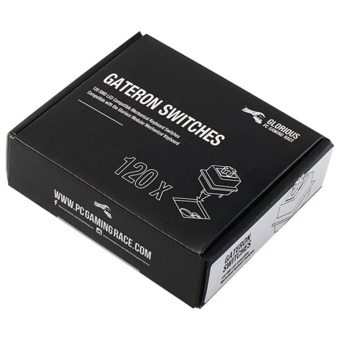 Switches Gateron - Glorious PC Gaming Race - Marron - Lot de 120 - Filaire - Clavier mécanique