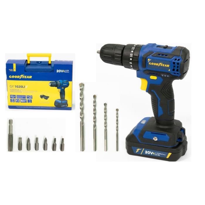 HYUNDAI Perceuse à percussion sans fil 20V HPACKPPM20V2B2A