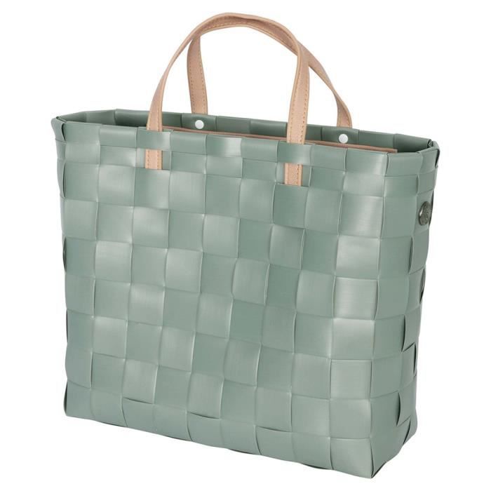Handed By Paris Shopper Tasche – Sage Green, Größe S, Aus Recyceltem Kunststoff, Ca. 18 Liter Fassungsvermögen
