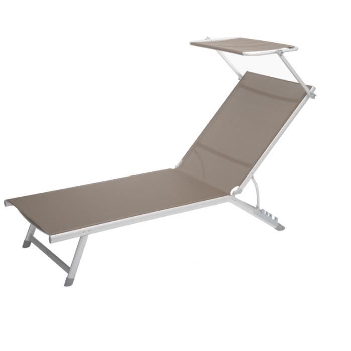 Transat Soledad Avec Pare Soleil Noisette Hesperide Achat Vente Chaise Longue Transat Soledad Avec Pare Sole Cdiscount