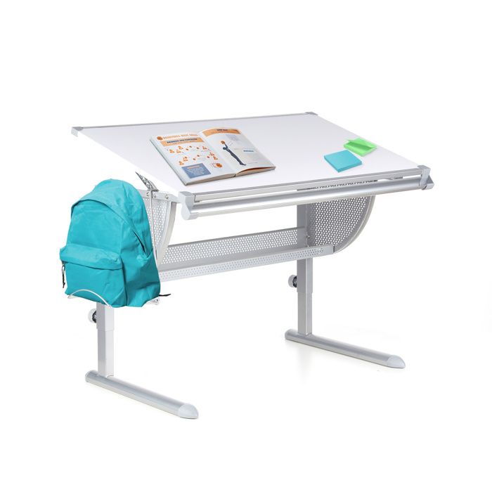 Bureau Enfant Nenos Reglable En Hauteur Et Inclinable Blanc Argent Hjh Office Achat Vente Bureau Bureau Enfant Nenos Reglab Soldes Sur Cdiscount Des Le 20 Janvier Cdiscount