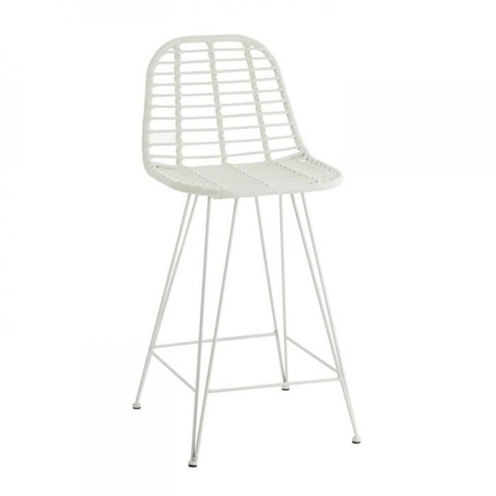 chaise de bar jardin - inside 75 - rapha - métal - blanc - convient à un usage extérieur