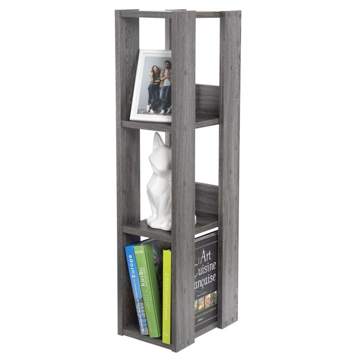 Iris Ohyama Bibliothèque Meuble de rangement à 3 Niveaux/étagères ajustables OWR-200- Chêne Gris L29.3 x P20 x H87.9... Iris Ohyama Bibliothèque Meuble de rangement à 3 Niveaux/étagères ajustables OWR-200- Chêne Gris L29.3 x P20 x H87.9...