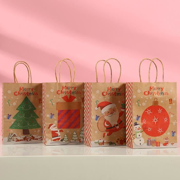 20 Pochettes Cadeau Pour Bouteilles - Kraft 35x9x9cm - Poignée Corde - Vin Et Champagne