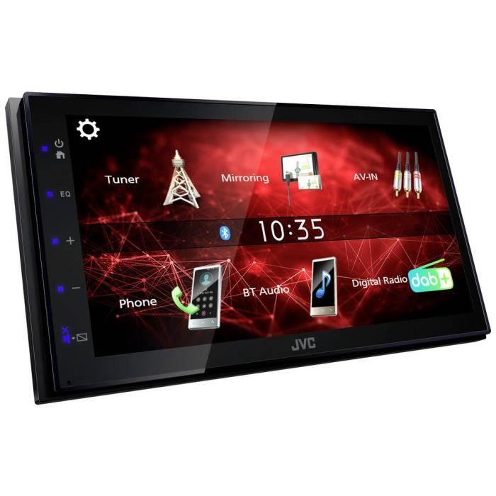 JVC KW-M27DBT Ampli-tuner multimédia 2 DIN port pour commande au volant, connexion possible à une caméra de recul, tune