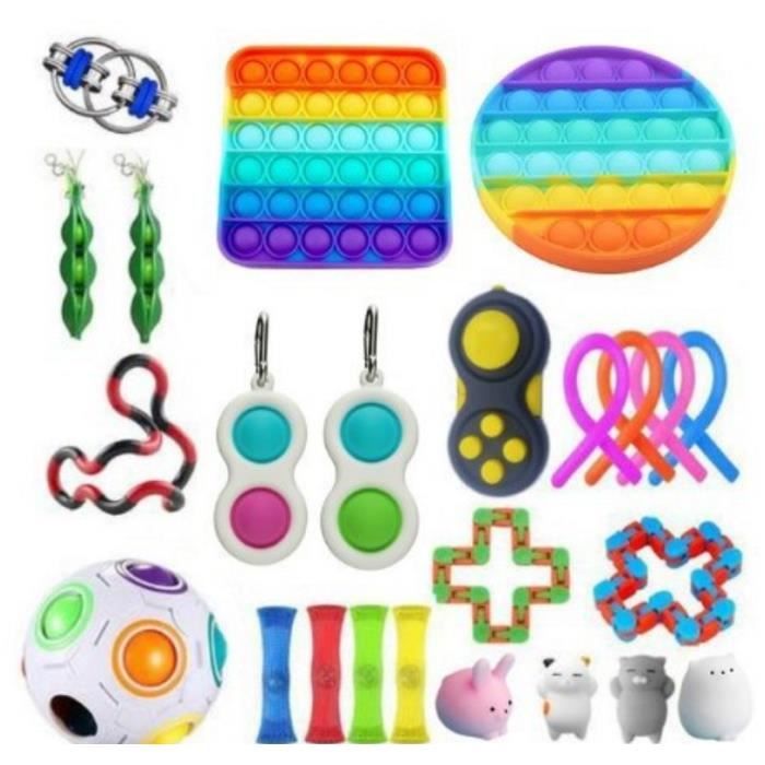 Cube Fidget Transparent Lumineux - Jouet Anti-stress Pour Enfants, Design Polaire Mignon