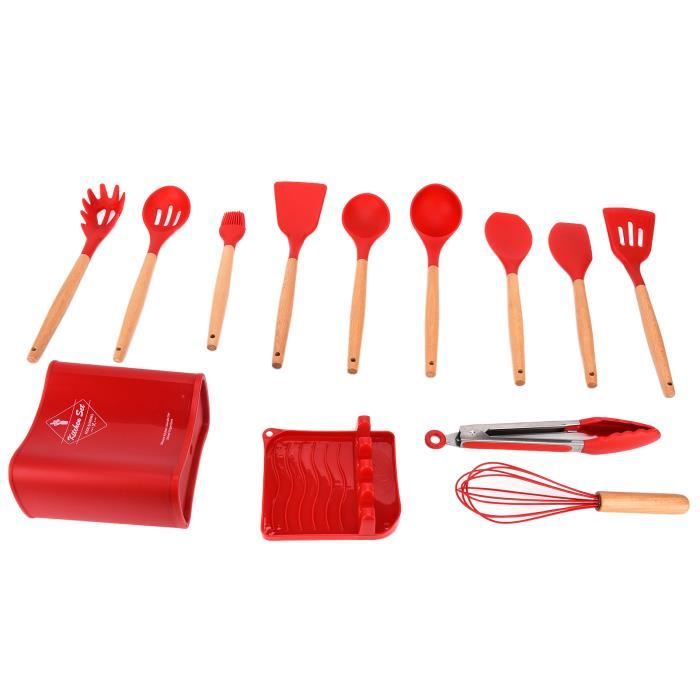 Enseble ustensiles de Cuisine ustensiles en Silicone-13 pièces spatule