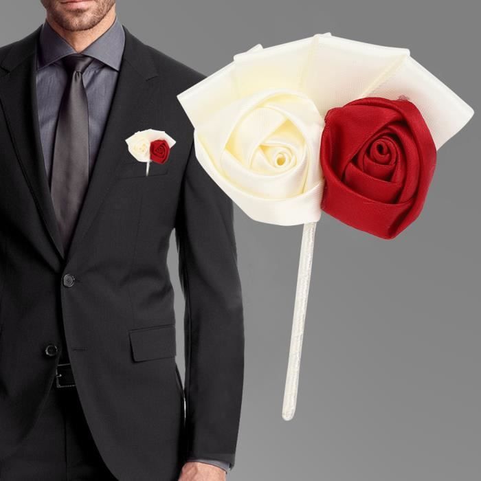 Broche de fleur de costume pour hommes et femmes, épingles à ruban