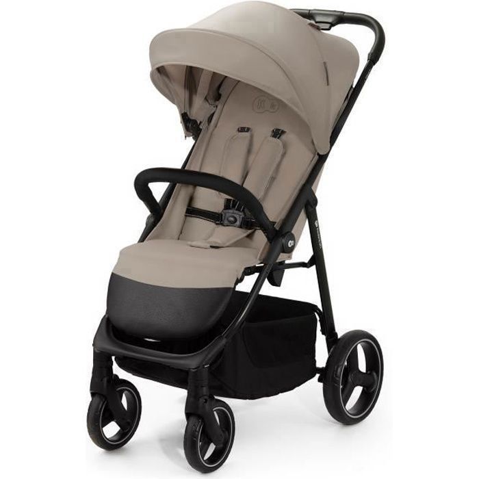 Poussette Kinderkraft TRIG 3 compacte pliage une main grandes roues suspension dossier allongé jusqu’à 25 kg Beige