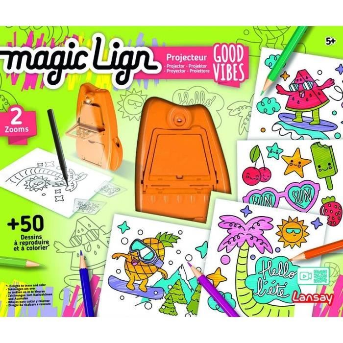 Magic Lign LANSAY Projecteur Good vibes 50 illustrations Dès