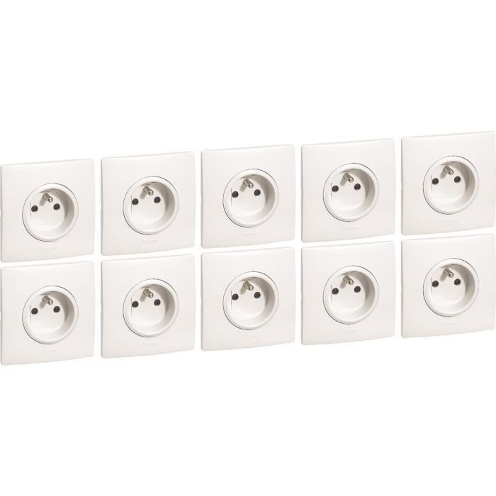 Prises De Courant Avec Terre BTicino Altège - Lot De 6, Gris, Bornes Automatiques, Installation Facile