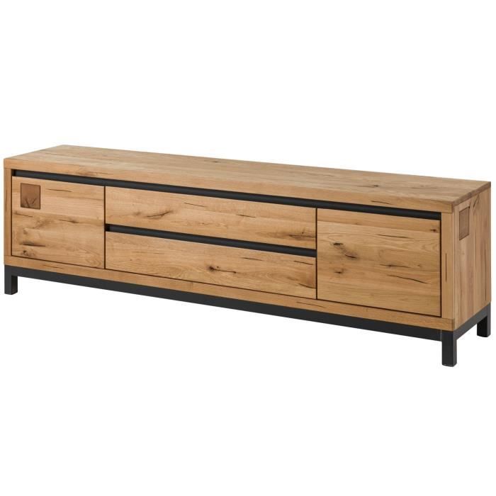 Meuble TV 190x40 Chêne sauvage huilé Bois naturel VILLANDERS N° 153