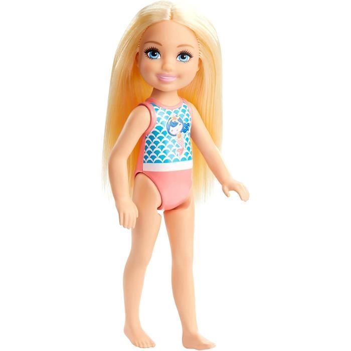 Poupée Barbie Chelsea Club - HGT07 - 15cm - Fille métisse - Robe à