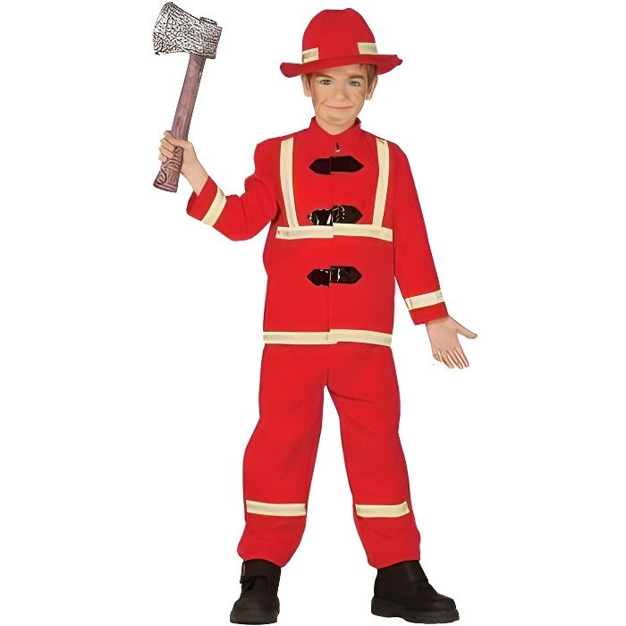 Déguisement de pompier enfant POMPIER CUIS ASTRO Métier Rouge