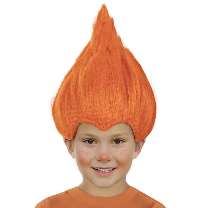 Déguisement Perruque orange Trolls enfant 123231 FUNIDELIA