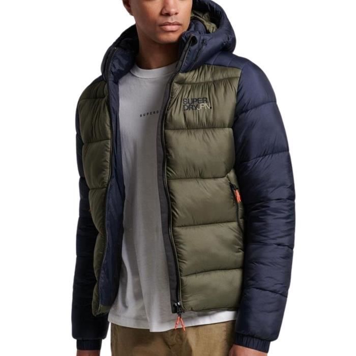 Veste Superdry Hood Couleur Block Vert Homme