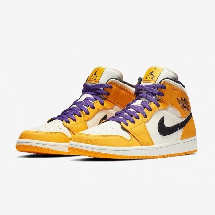 Air jordan 1 femme jaune on sale